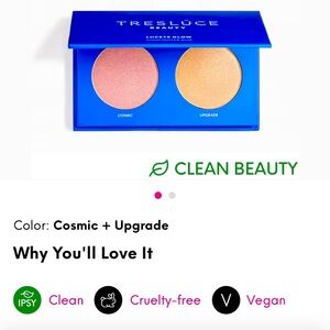 🔥 NWT NEW Tresluce Beauty Lúcete Glow highlighter duo vegan clean Sephora Ulta